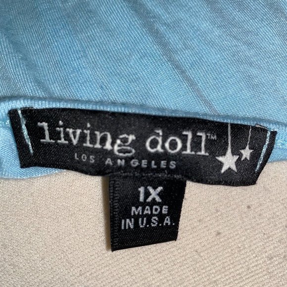 - Living Doll tunic peplum style top soft knit 1X EUC - Picture 3 of 3